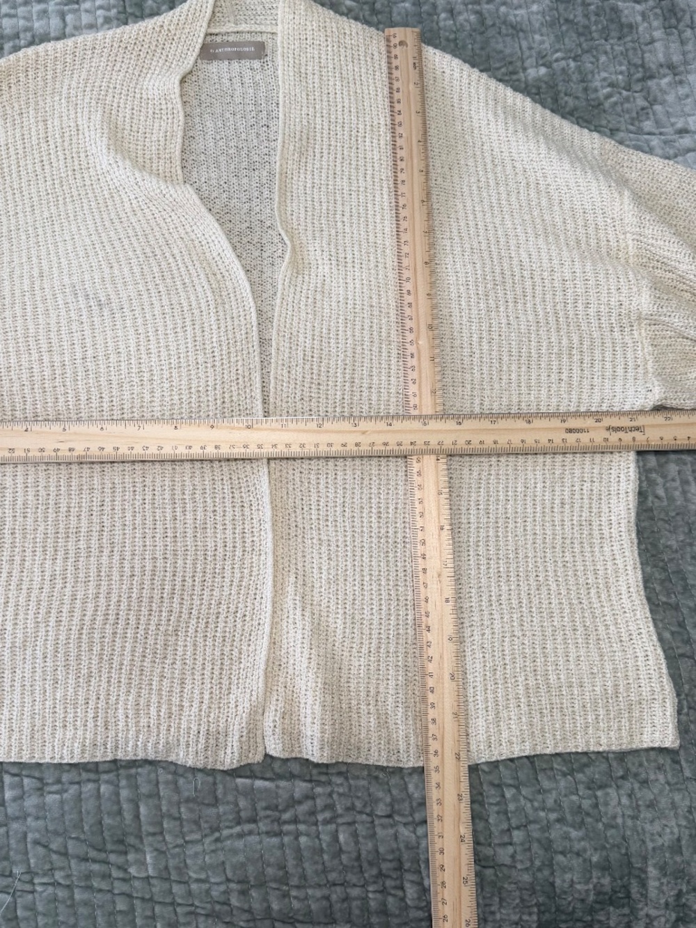 Anthropologie Sweater - Cream with bell sleeves.  Boho